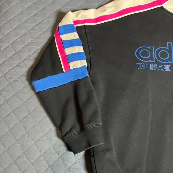Adidas Originals Racing Legacy Firebird Sweater Black Pink 3-Stripe Women M - Picture 5 of 9